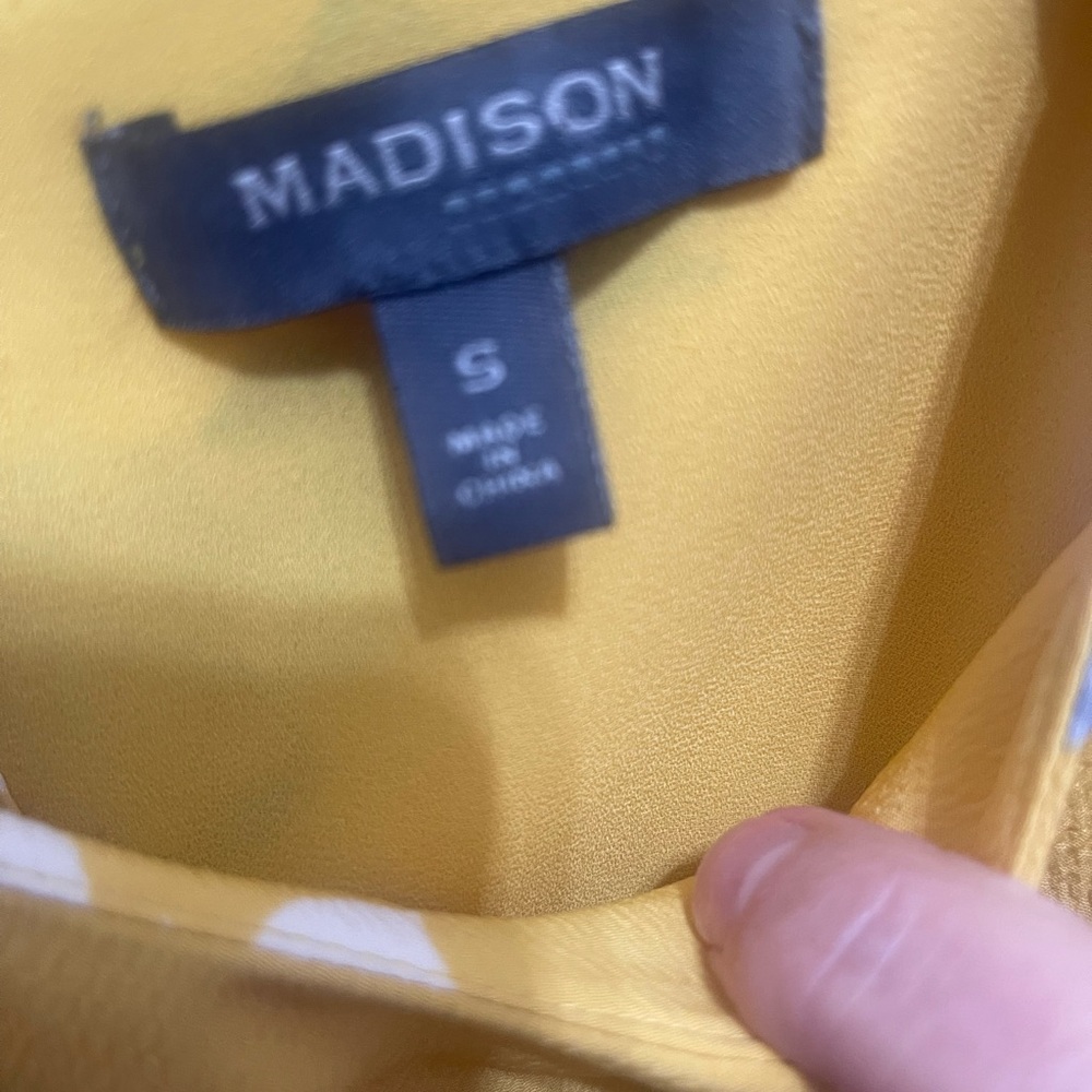 Madison Yellow Floral Asymmetrical Dress - Picture 2 of 7